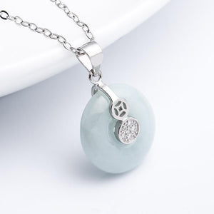 Grand A Natural White Jade Healing Pendant Necklace - FengshuiGallary