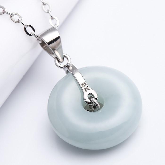 Grand A Natural White Jade Healing Pendant Necklace - FengshuiGallary