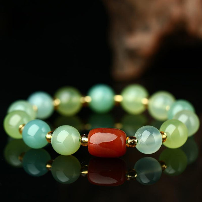 Green Agate Stone Healing Bracelet - FengshuiGallary