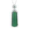 Green Jade Cubic Zirconia Crystals Healing Pendant - FengshuiGallary