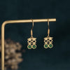 Green Jade Earrings-Double Happiness - FengshuiGallary