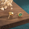 Green Jade Golden Ingots Wealth Earring - FengshuiGallary