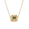 Green Jade Pendant-Natrual Pearl Beads - FengshuiGallary