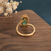Green Jade Pixiu Gold Wealth Ring - FengshuiGallary