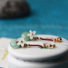 Green Jade Red String Lucky Earring - FengshuiGallary