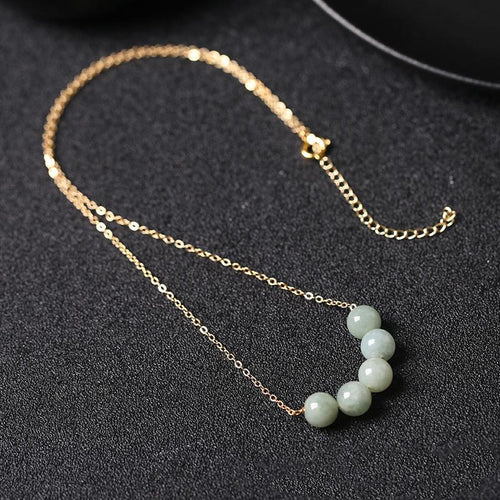 Green Jade Stone Necklace - FengshuiGallary