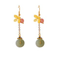 Green Jade Wealth Earring - FengshuiGallary