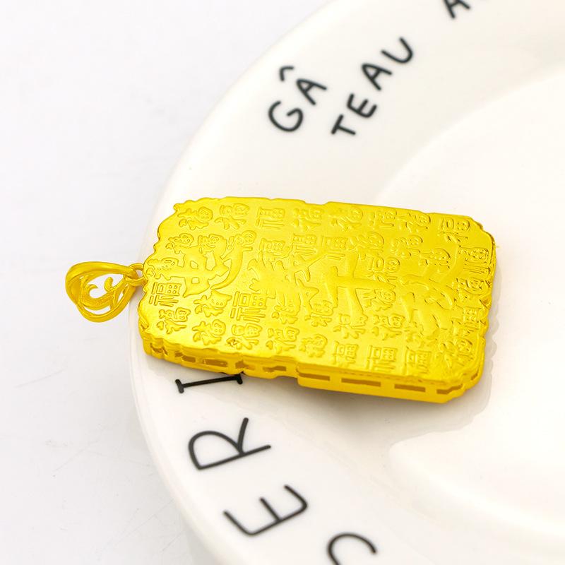 Guan Gong Gold Plated Wealth Pendant - FengshuiGallary