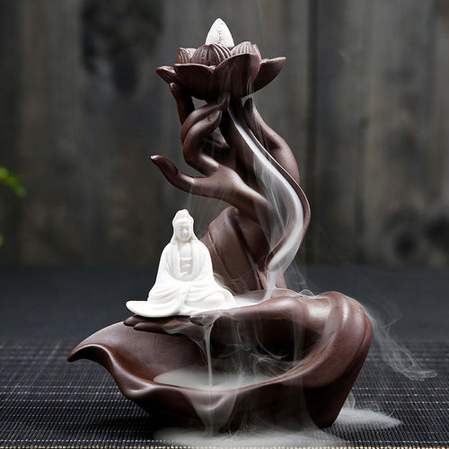 Guan Yin Waterfall Incense Backflow Holder - FengshuiGallary