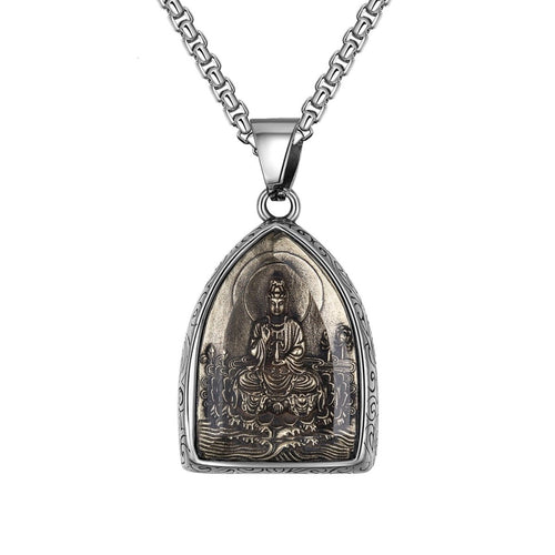 Guanyin Bodhha Titanium Pendant - FengshuiGallary