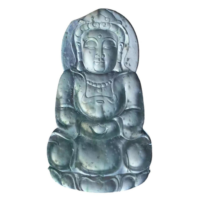 Guanyin Buddha Ice Jade Lucky Pendant - FengshuiGallary