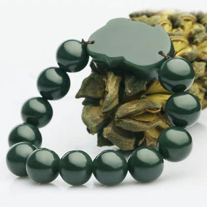 Hetian Green Jade Pixiu Fortune Bracelet - FengshuiGallary