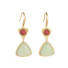Hetian Jade Red Agate Wealth Earring - FengshuiGallary