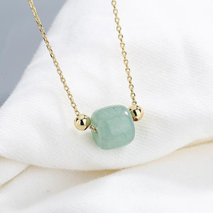 Hetian Jade Stone 925 Silver Necklace - FengshuiGallary