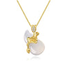 Hetian White Jade Calabash Lotus Leaf Pendant Necklace - FengshuiGallary