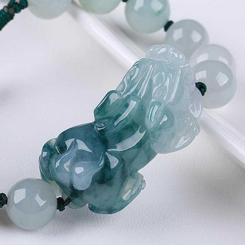 Hetian(Hotan) Green Jade Pixiu Wealth Bracelet - FengshuiGallary