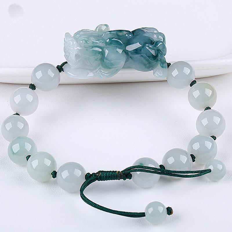 Hetian(Hotan) Green Jade Pixiu Wealth Bracelet - FengshuiGallary