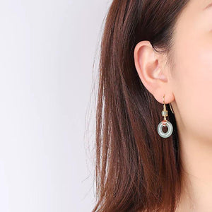 Ice Jade Vintage Earrings - FengshuiGallary