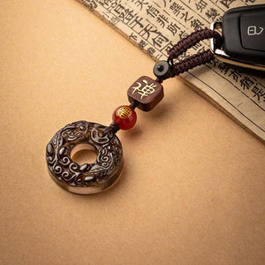 Ice Obsidian Pixiu Auto Key Chain Protection Pendant - FengshuiGallary