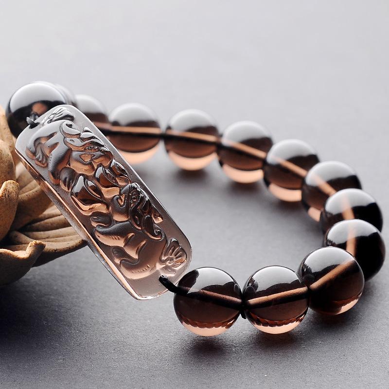 Ice Obsidian Pixiu Feng Shui Ingot Wealth Bracelet - FengshuiGallary