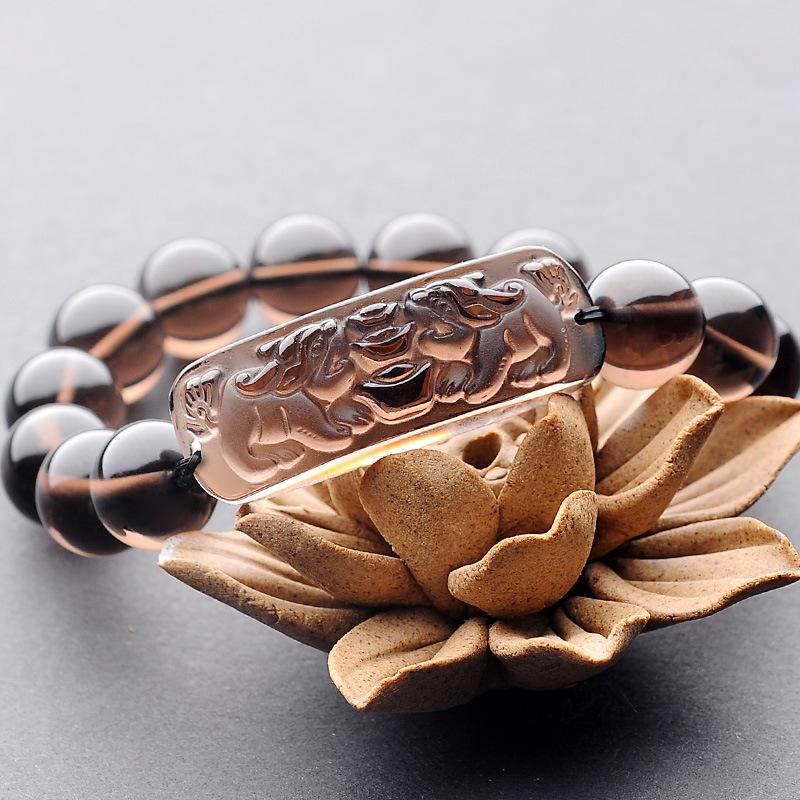 Ice Obsidian Pixiu Feng Shui Ingot Wealth Bracelet - FengshuiGallary