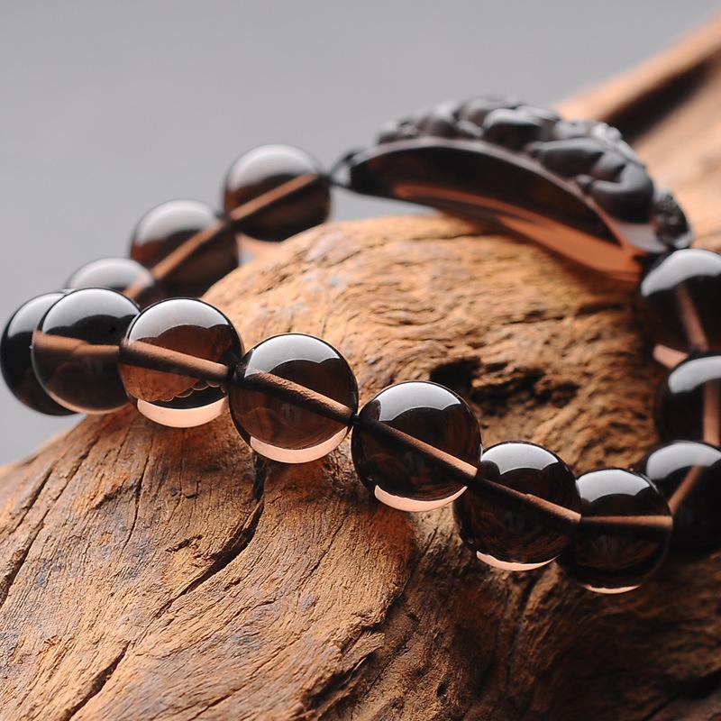 Ice Obsidian Pixiu Feng Shui Ingot Wealth Bracelet - FengshuiGallary