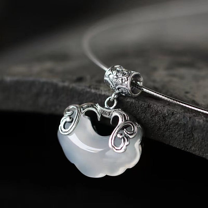 Koi Fish Jade Pendant-925 Silver - FengshuiGallary