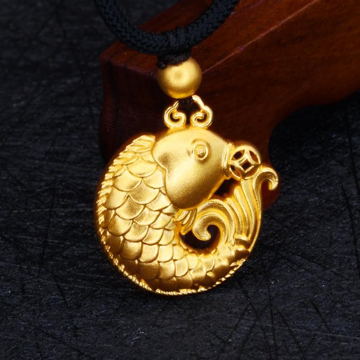 Koi Fish Lucky Pendant Rope Necklace - FengshuiGallary