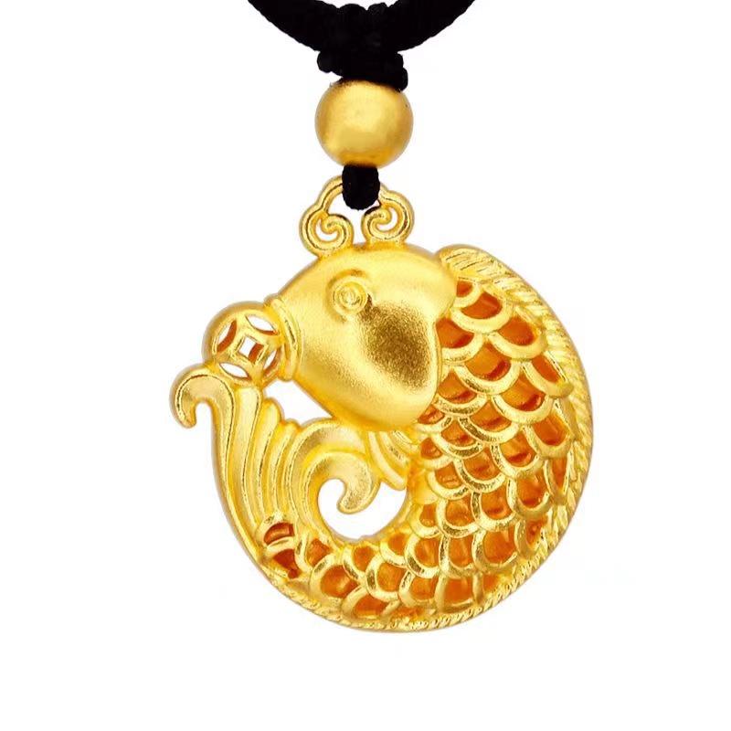 Koi Fish Lucky Pendant Rope Necklace - FengshuiGallary