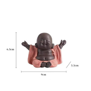 Laughing Buddha Cinnabar Lucky Statue - FengshuiGallary