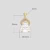 Laughing Buddha White Crystal Lucky Necklace - FengshuiGallary