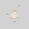 Laughing Buddha White Crystal Necklace - FengshuiGallary