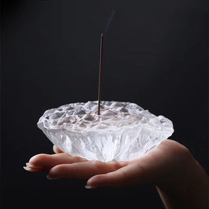 Liuli Lotus Incense Burner-Handmade Glaze - FengshuiGallary