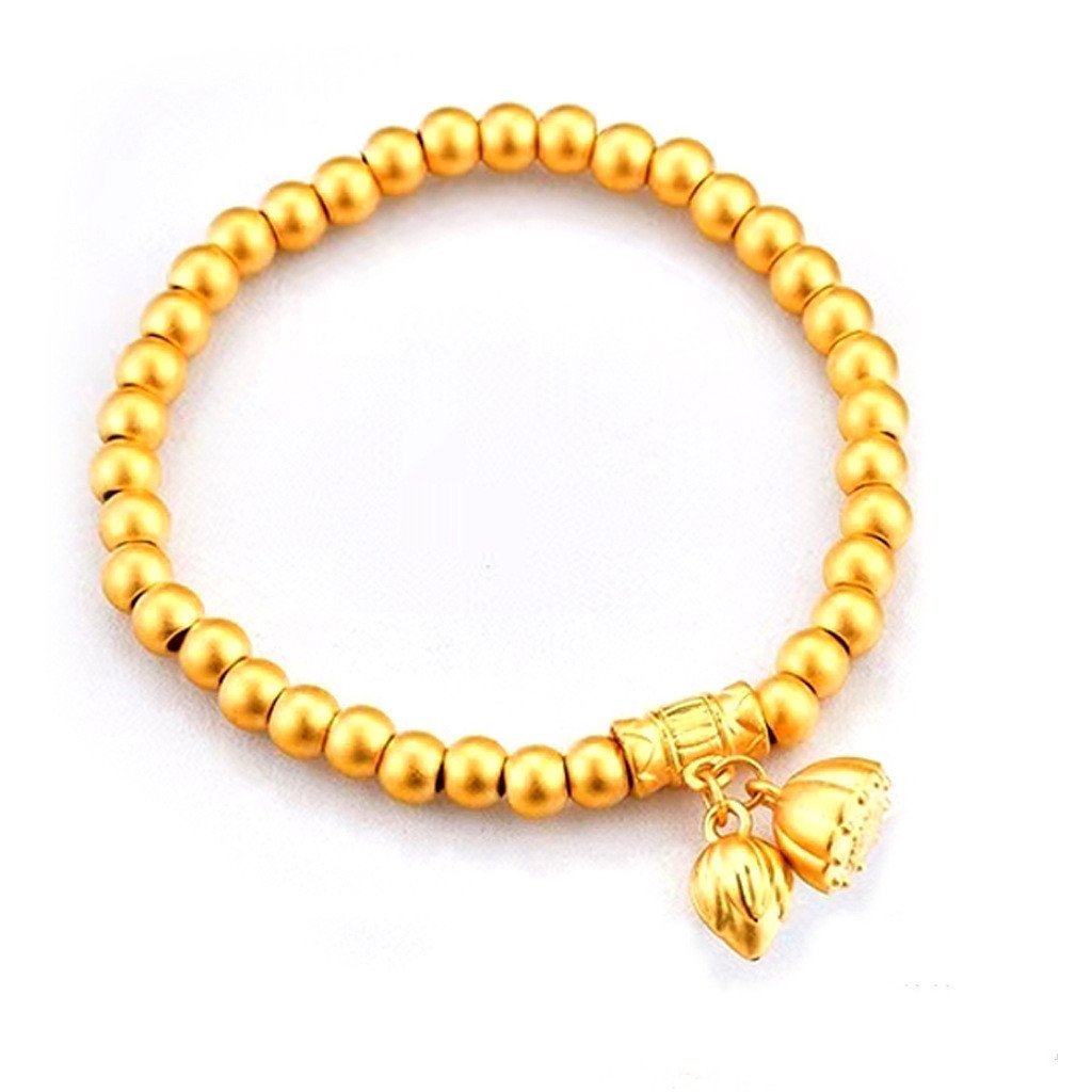 Lotus Bracelet-Green Jade Bead - FengshuiGallary