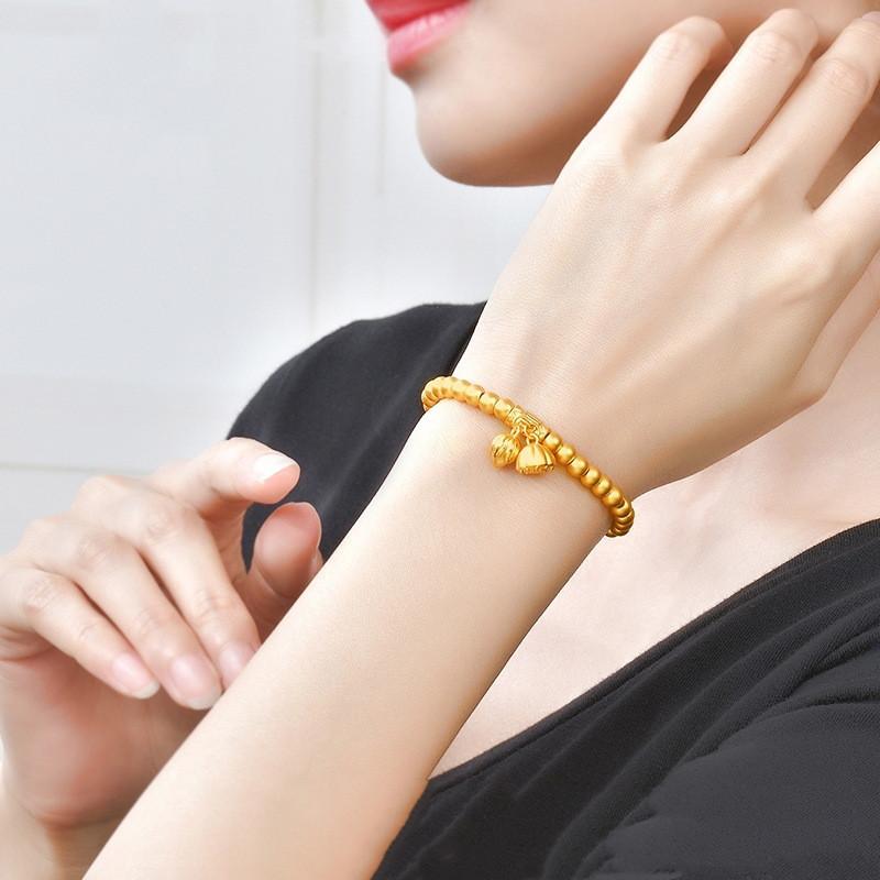 Lotus Bracelet-Green Jade Bead - FengshuiGallary