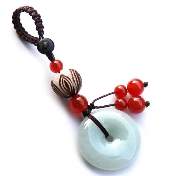 Lotus Flower Keychain-Red Agate Calabash - FengshuiGallary