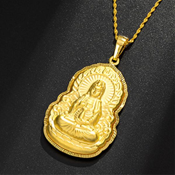 Lotus Guan Yin Buddha Pendant Necklace - FengshuiGallary
