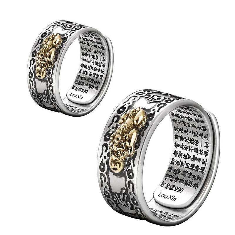 Lucky Feng Shui Pixiu Wealth & Protection Ring(Adjustable) - FengshuiGallary