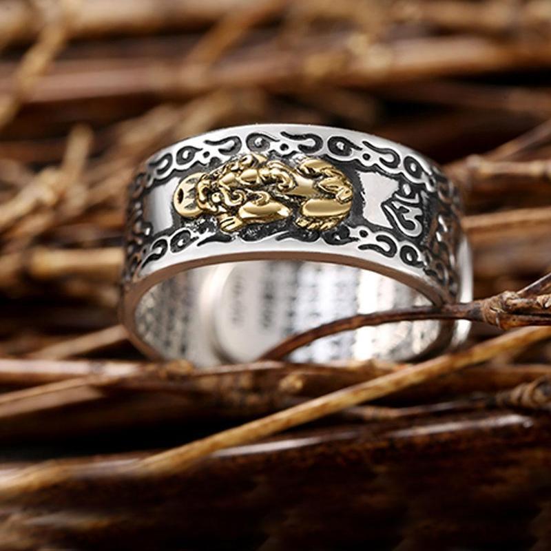 Lucky Feng Shui Pixiu Wealth & Protection Ring(Adjustable) - FengshuiGallary