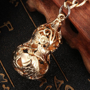 Lucky Gold Calabash Key Chain - FengshuiGallary