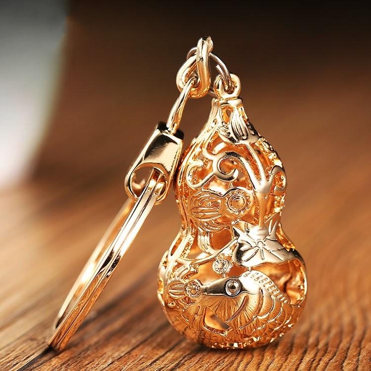 Lucky Gold Calabash Key Chain - FengshuiGallary