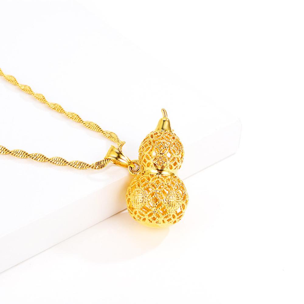 Lucky Gold Calabash Pendant Necklace - FengshuiGallary