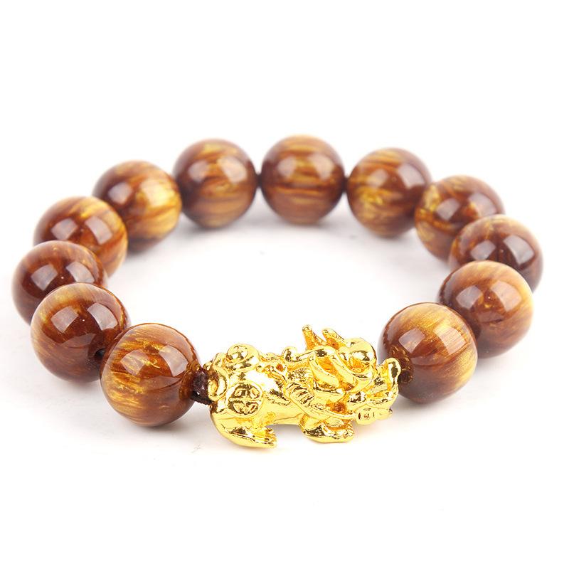 Lucky Gold Sea Willow Healing Pixiu Bracelet - FengshuiGallary
