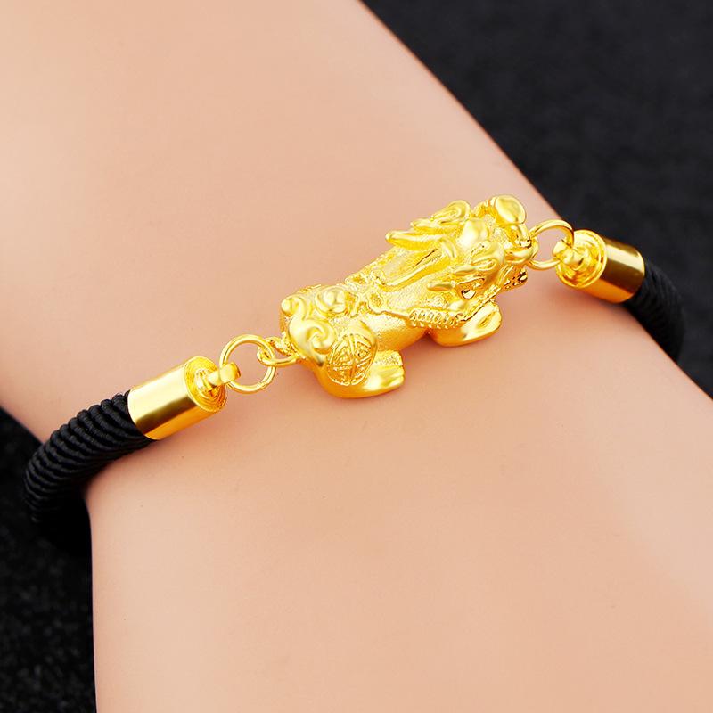 Lucky Rope Gold Pixiu Bracelet - FengshuiGallary