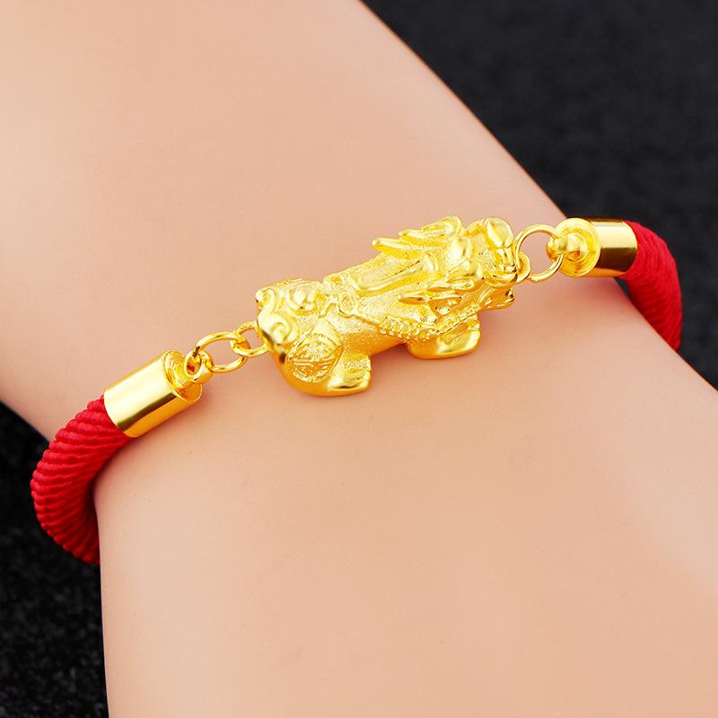 Lucky Rope Gold Pixiu Bracelet - FengshuiGallary