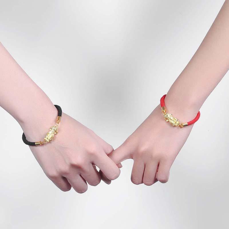 Lucky Rope Gold Pixiu Bracelet - FengshuiGallary