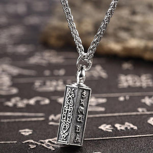 Lucky Six Ture Words Mantra Titanium Pendant Necklace - FengshuiGallary