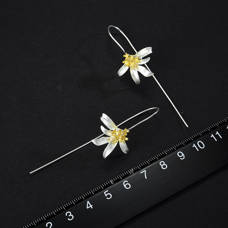 Magnolia 925 Silver Lucky Earrings - FengshuiGallary