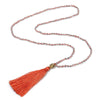 Mala 108 Beads Necklace-Red Tassel - FengshuiGallary