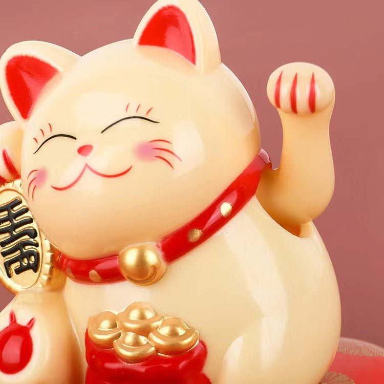 Maneki Neko Fortune Cat-Solar Powered Waving Arm - FengshuiGallary